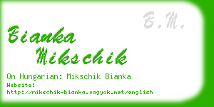 bianka mikschik business card